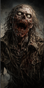 A zombie in a WW1 uniform